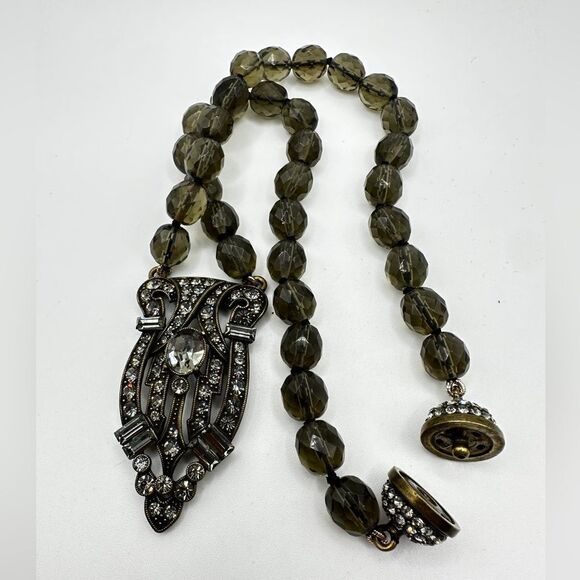 Heidi Daus Iris Swarovski Crystal, Art Deco style necklace! - Picture 5 of 14